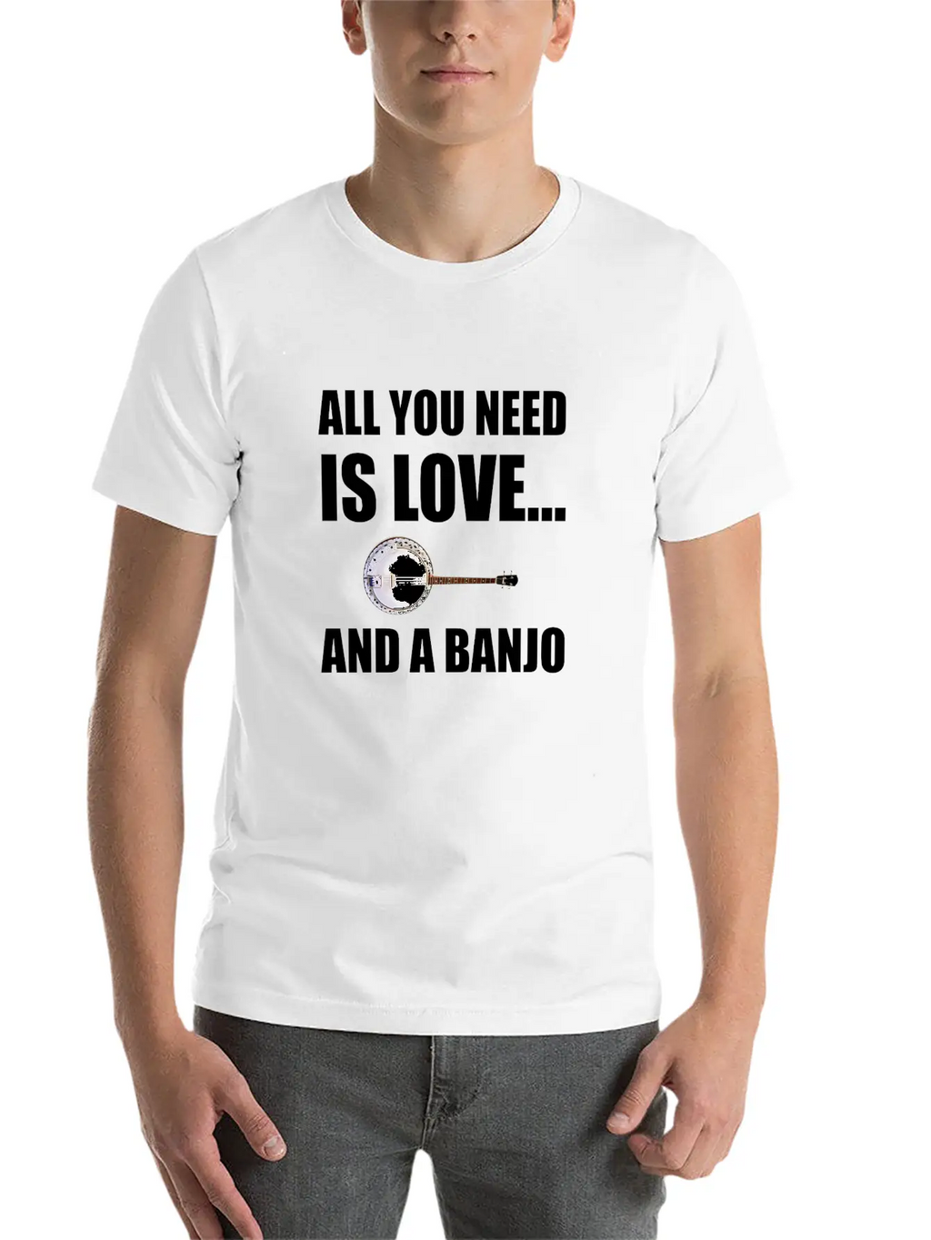 All You Need Is Love And A Banjo Funny Breathable Graphic T-Shirt – Perfect For Casual Days