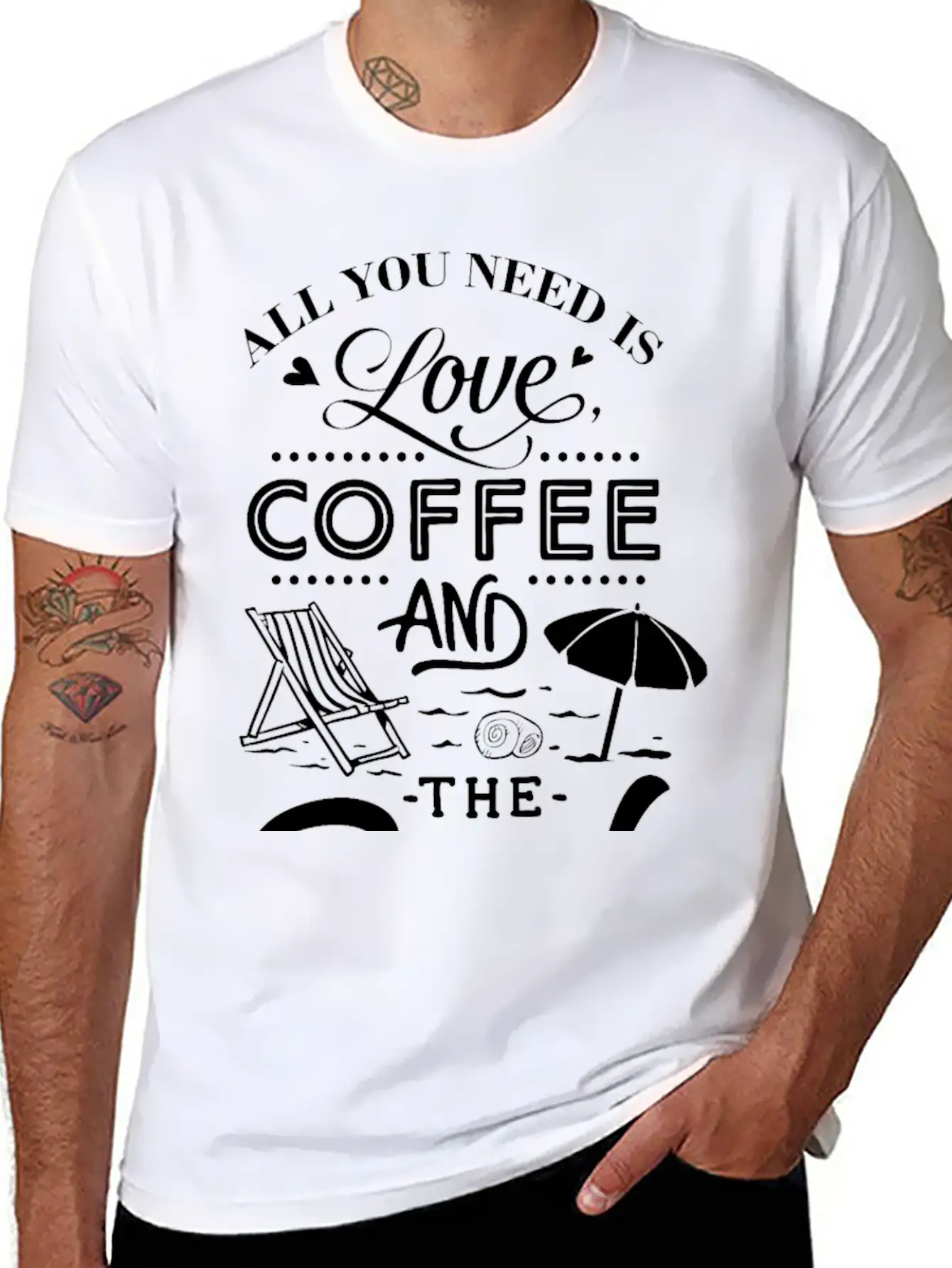 All You Need Is Love Coffee With The Beach Classic Cotton Tee – Unisex Comfort For Any Season