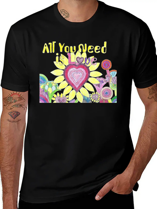 "All You Need Is Love" GrudleBay Valentines Day Unisex Casual T-Shirt – Clean Design For Daily Comfort