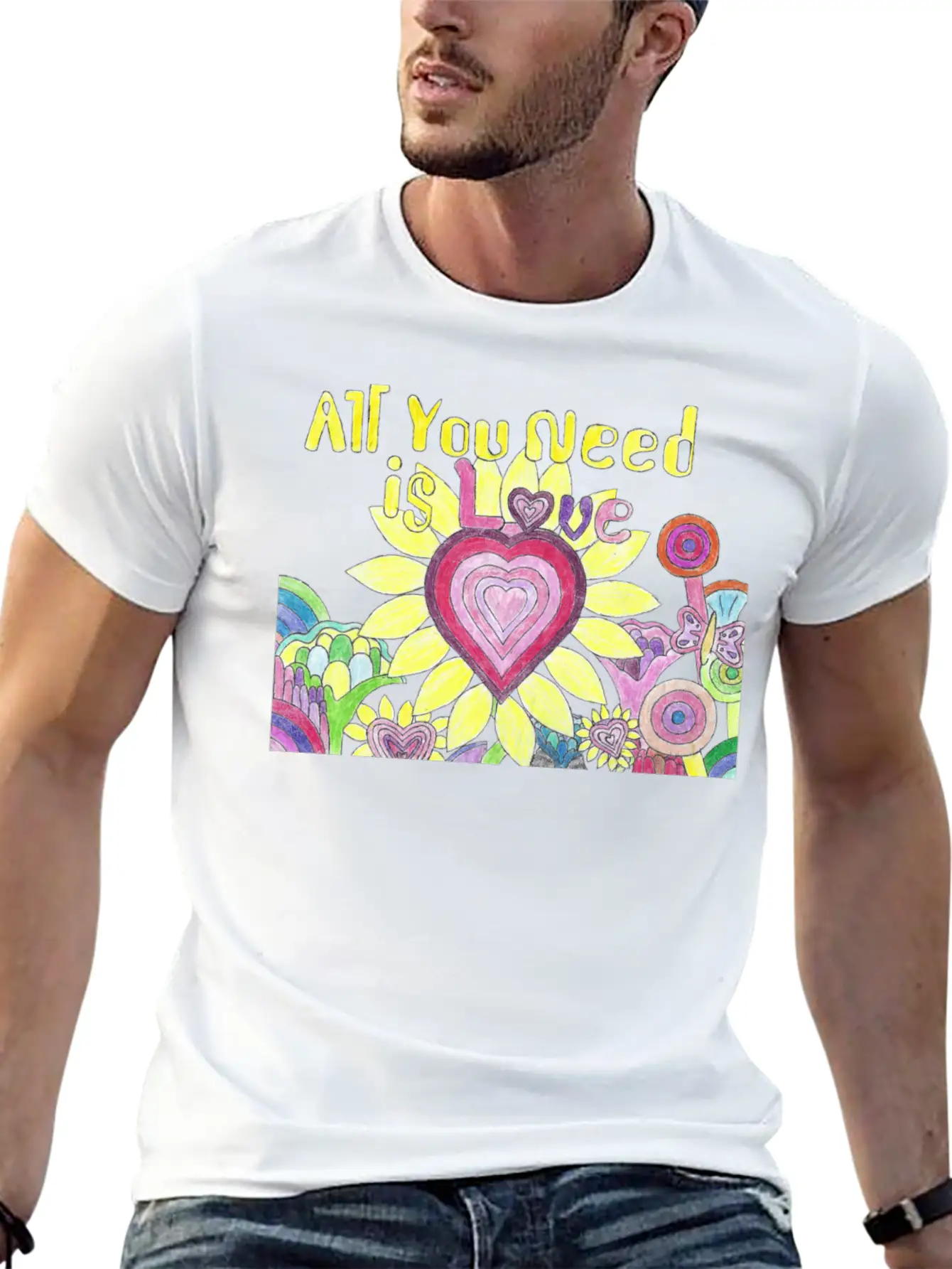 "All You Need Is Love" GrudleBay Valentines Day Unisex Casual T-Shirt – Clean Design For Daily Comfort