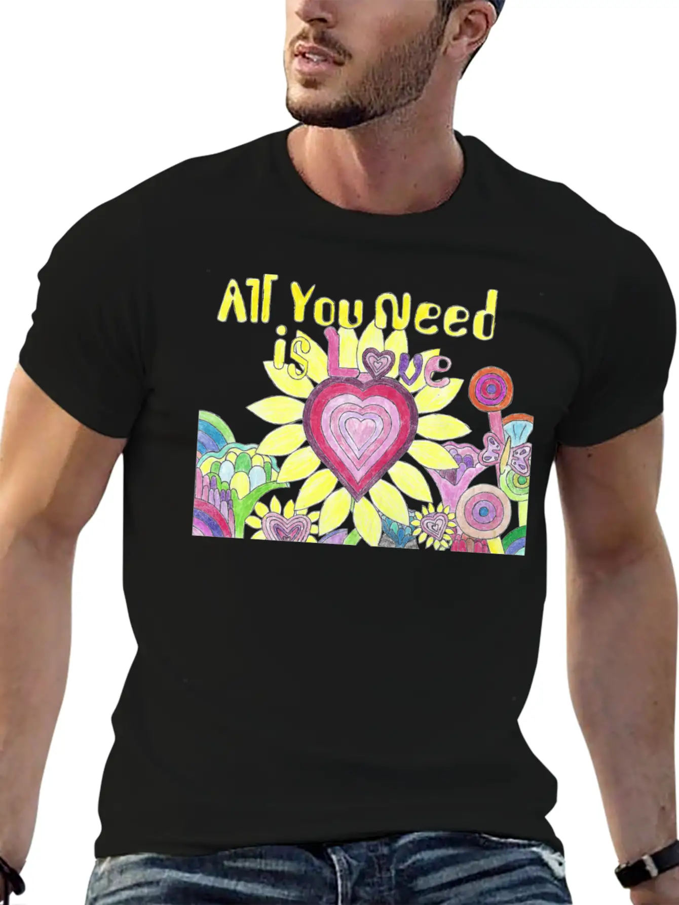 "All You Need Is Love" GrudleBay Valentines Day Unisex Casual T-Shirt – Clean Design For Daily Comfort