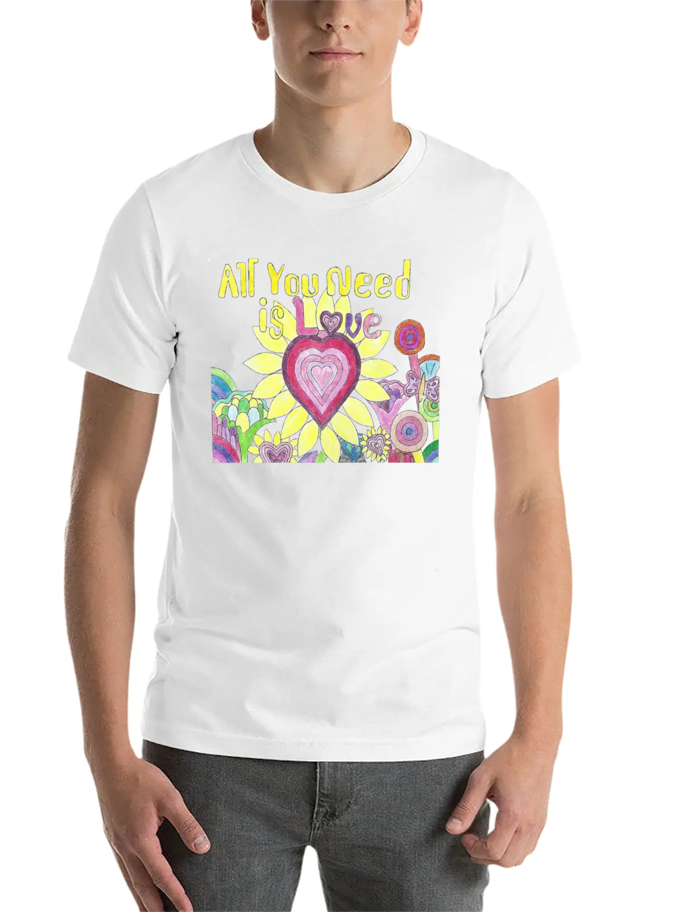 "All You Need Is Love" GrudleBay Valentines Day Unisex Casual T-Shirt – Clean Design For Daily Comfort