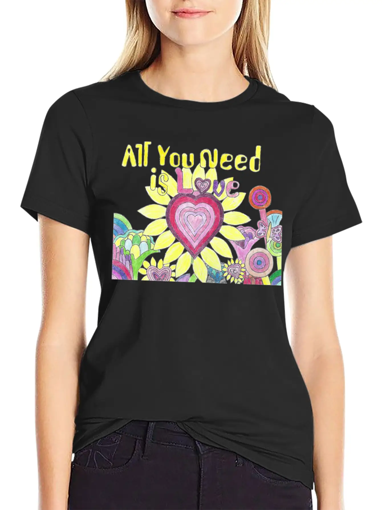 "All You Need Is Love" GrudleBay Valentines Day Unisex Casual T-Shirt – Clean Design For Daily Comfort
