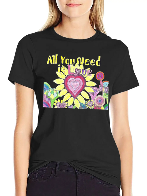 "All You Need Is Love" GrudleBay Valentines Day Unisex Casual T-Shirt – Clean Design For Daily Comfort