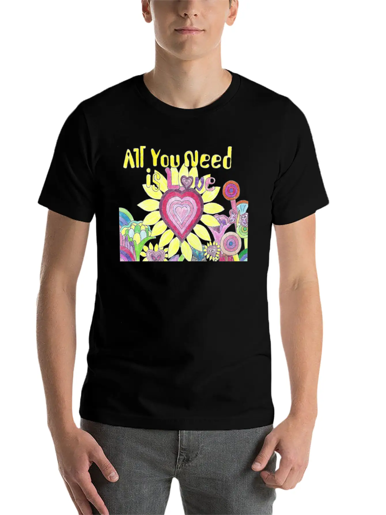 "All You Need Is Love" GrudleBay Valentines Day Unisex Casual T-Shirt – Clean Design For Daily Comfort