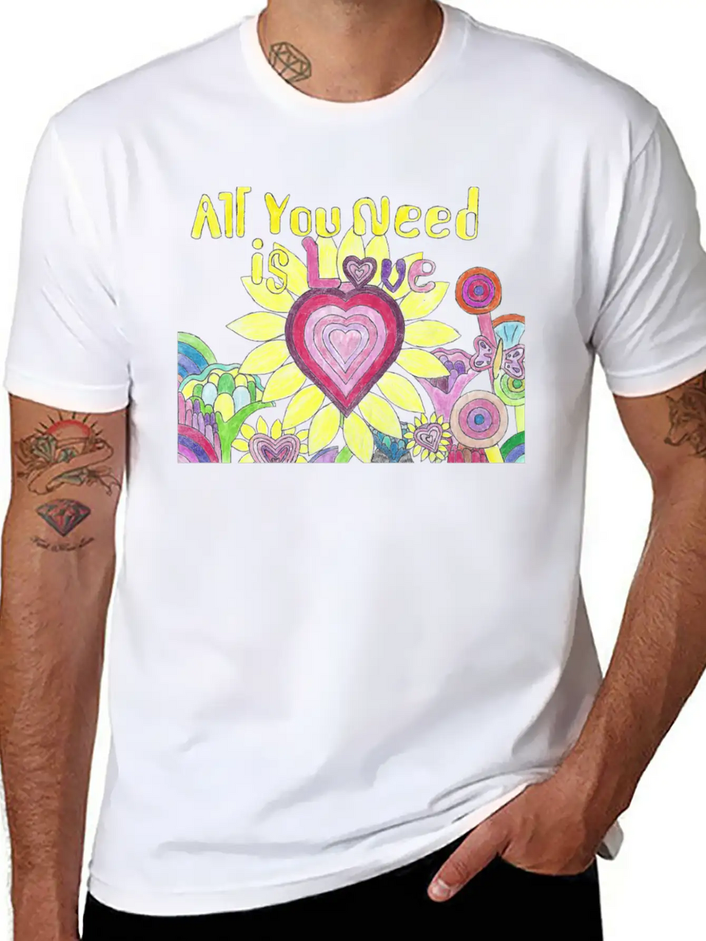 "All You Need Is Love" GrudleBay Valentines Day Unisex Casual T-Shirt – Clean Design For Daily Comfort