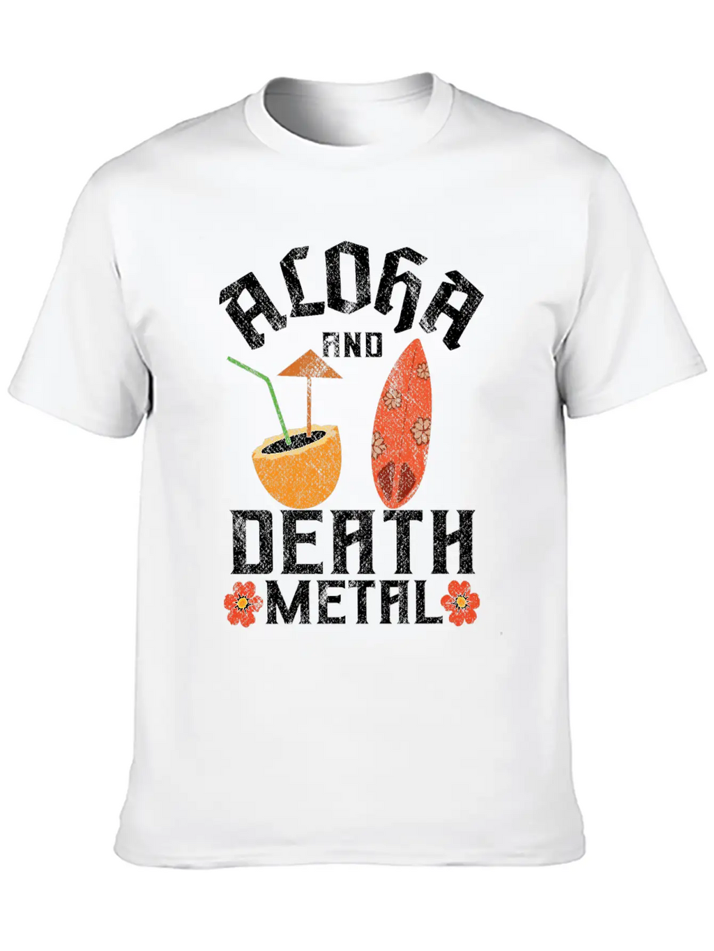 Aloha And Death Metal Funny Heavy Metal Unisex Casual T-Shirt – Clean Design For Daily Comfort