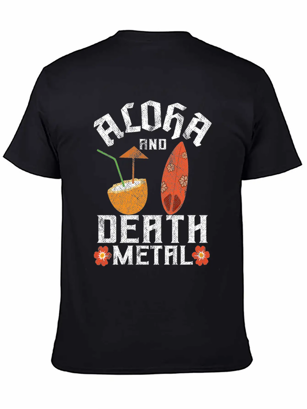 Aloha And Death Metal Funny Heavy Metal Unisex Casual T-Shirt – Clean Design For Daily Comfort