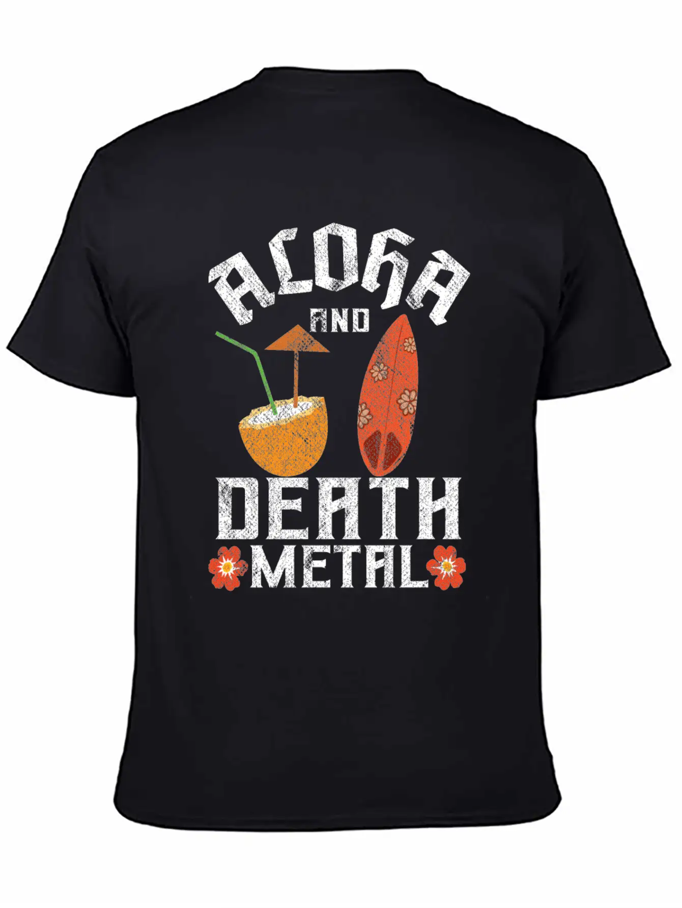 Aloha And Death Metal Funny Heavy Metal Unisex Casual T-Shirt – Clean Design For Daily Comfort