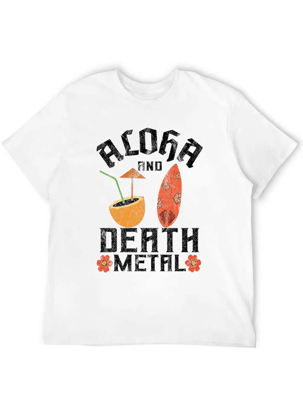 Aloha And Death Metal Funny Heavy Metal Unisex Casual T-Shirt – Clean Design For Daily Comfort