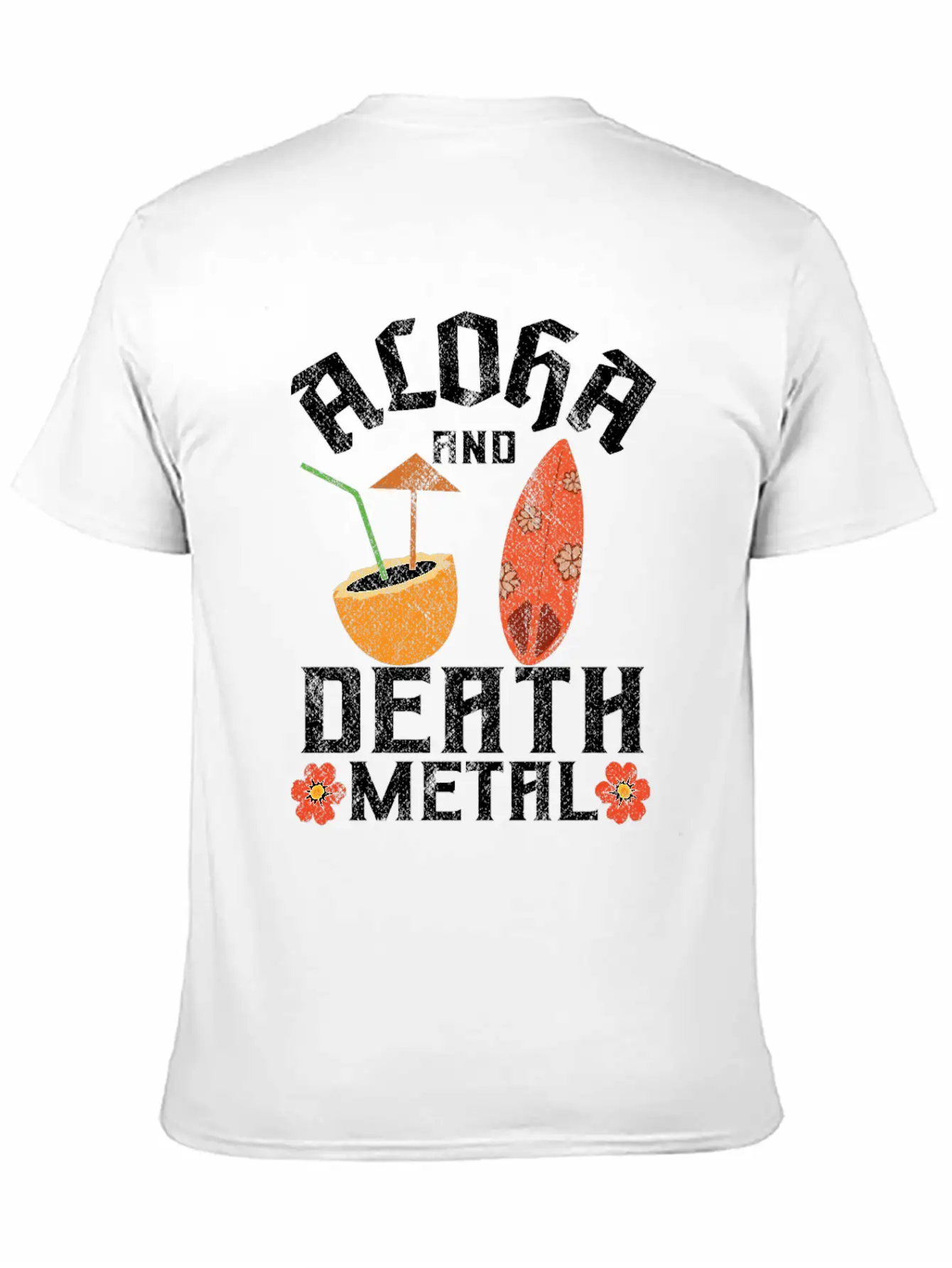 Aloha And Death Metal Funny Heavy Metal Unisex Casual T-Shirt – Clean Design For Daily Comfort