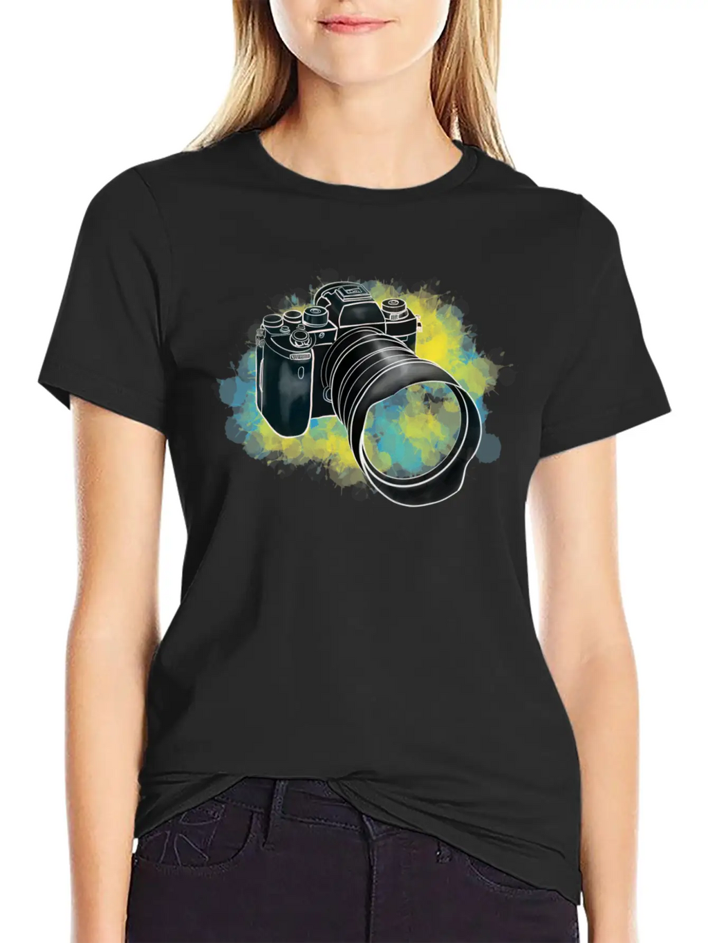 Alpha Camera Doodle Breathable Soft Cotton T-Shirt – Timeless Casual Look