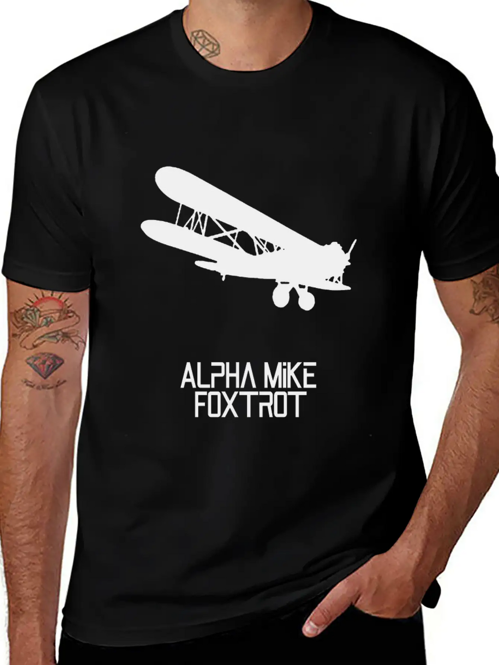 Alpha Mike Foxtrot Pilot· Adios Motherf****r Basic Graphic T-Shirt – Daily Comfort In Soft Cotton