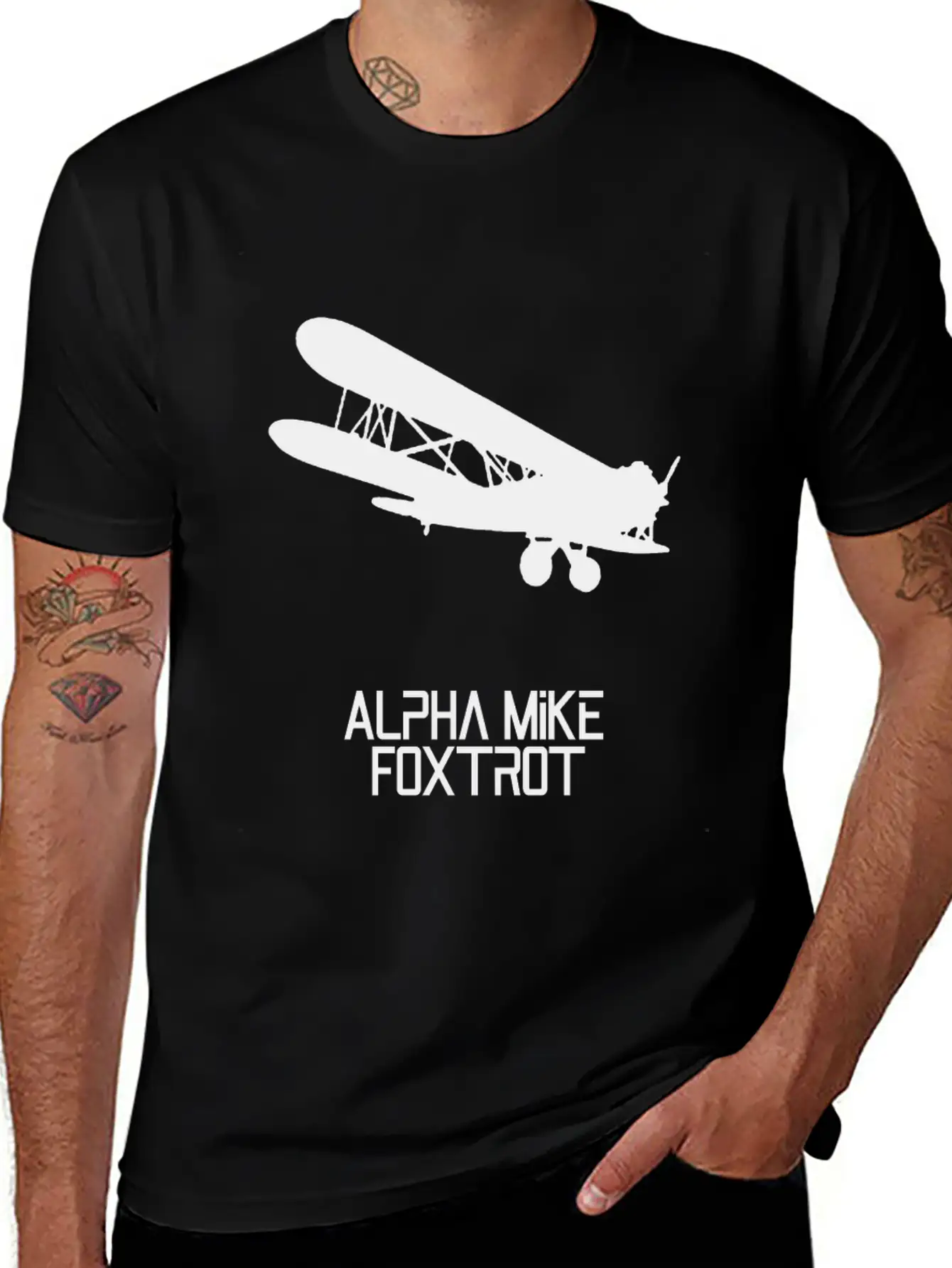 Alpha Mike Foxtrot Pilot· Adios Motherf****r Basic Graphic T-Shirt – Daily Comfort In Soft Cotton
