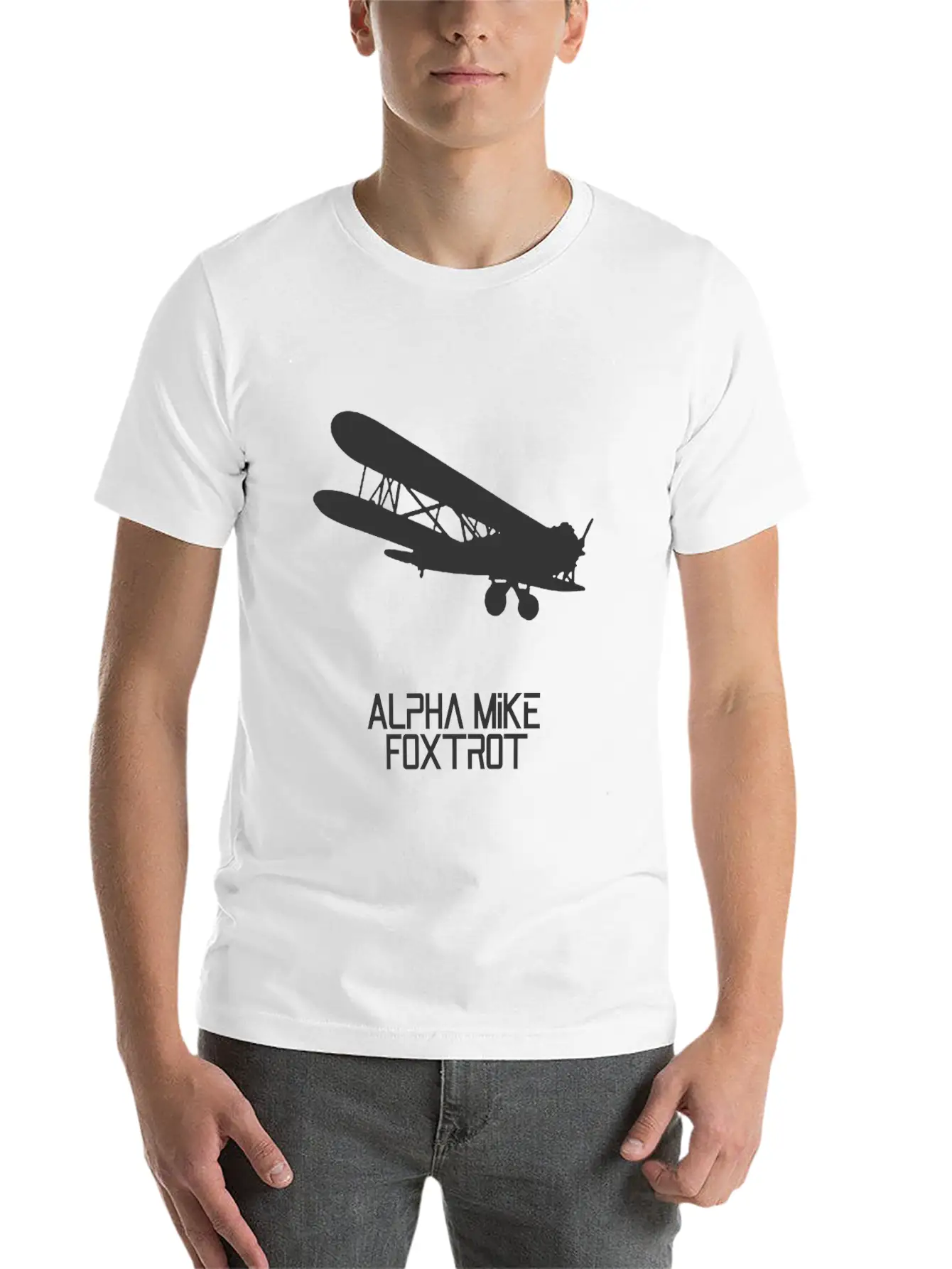 Alpha Mike Foxtrot Pilot· Adios Motherf****r Basic Graphic T-Shirt – Daily Comfort In Soft Cotton