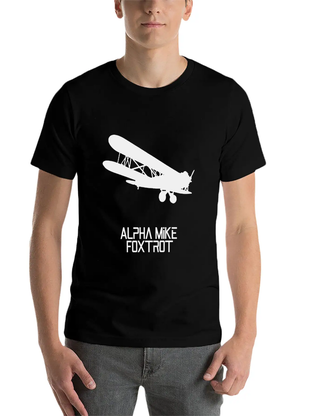 Alpha Mike Foxtrot Pilot· Adios Motherf****r Basic Graphic T-Shirt – Daily Comfort In Soft Cotton