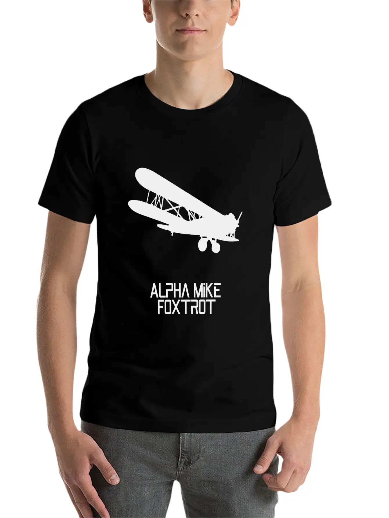 Alpha Mike Foxtrot Pilot· Adios Motherf****r Basic Graphic T-Shirt – Daily Comfort In Soft Cotton