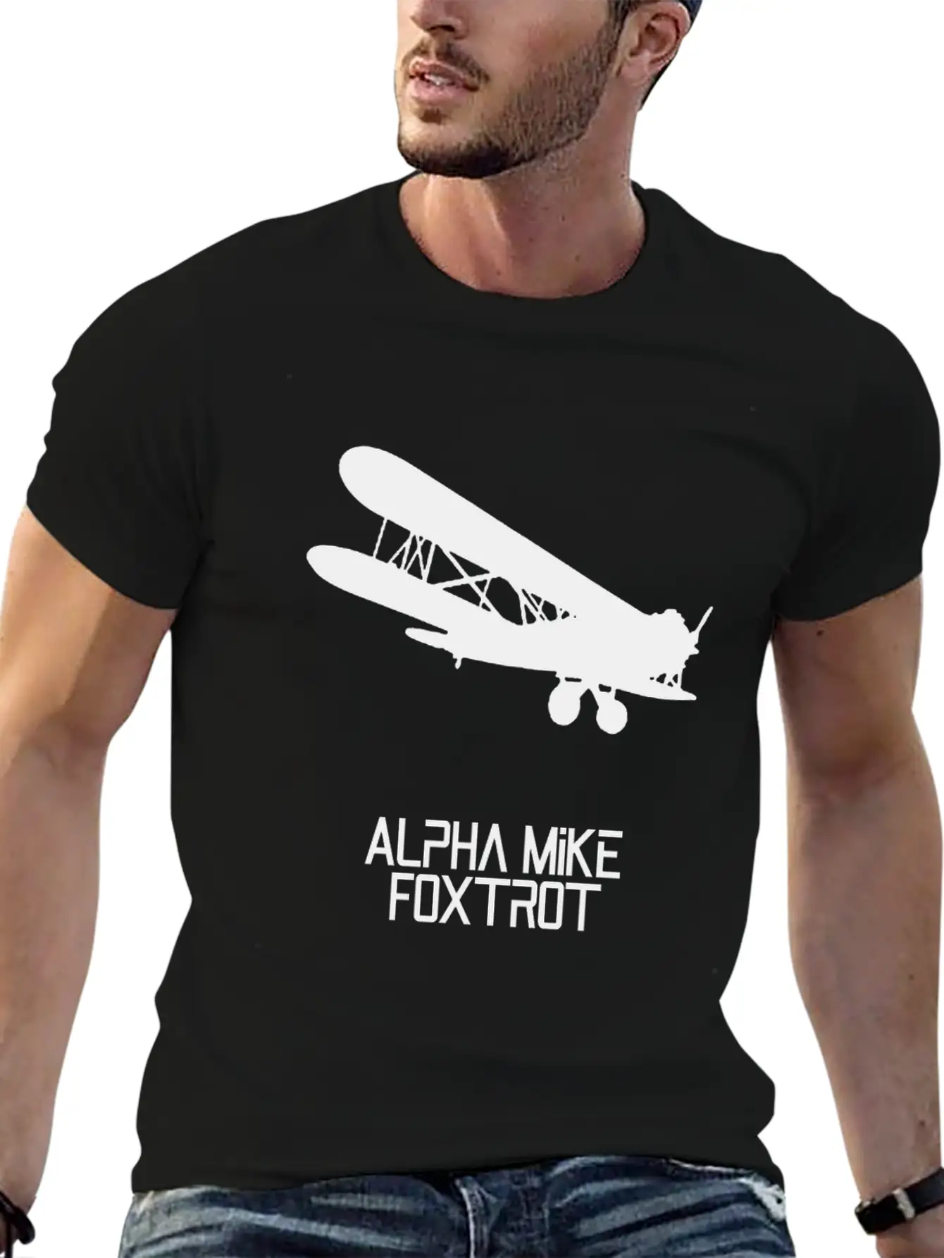 Alpha Mike Foxtrot Pilot· Adios Motherf****r Basic Graphic T-Shirt – Daily Comfort In Soft Cotton