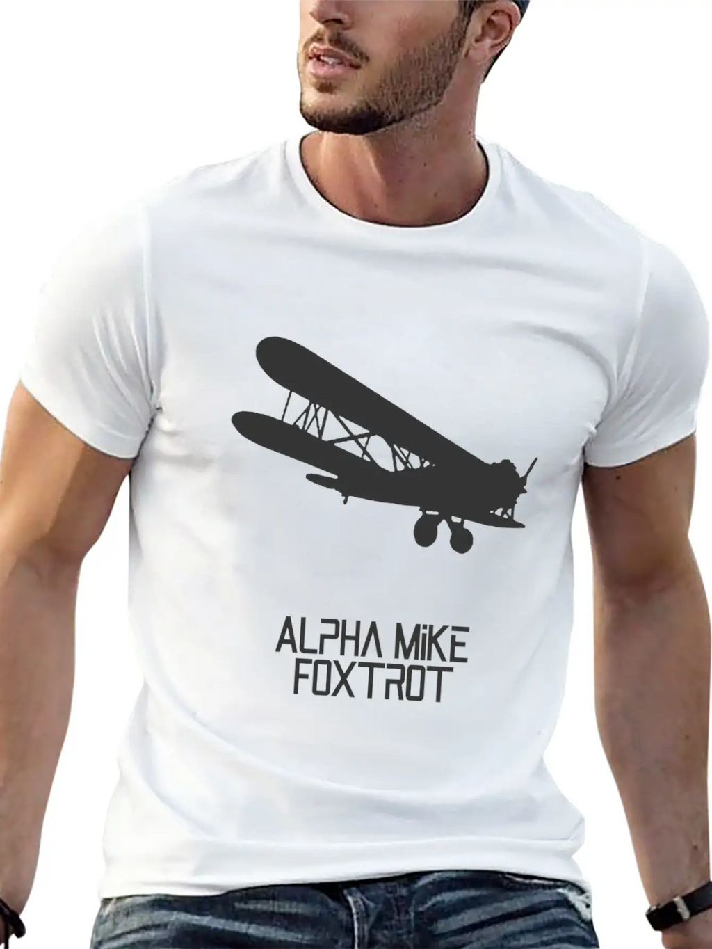Alpha Mike Foxtrot Pilot· Adios Motherf****r Basic Graphic T-Shirt – Daily Comfort In Soft Cotton