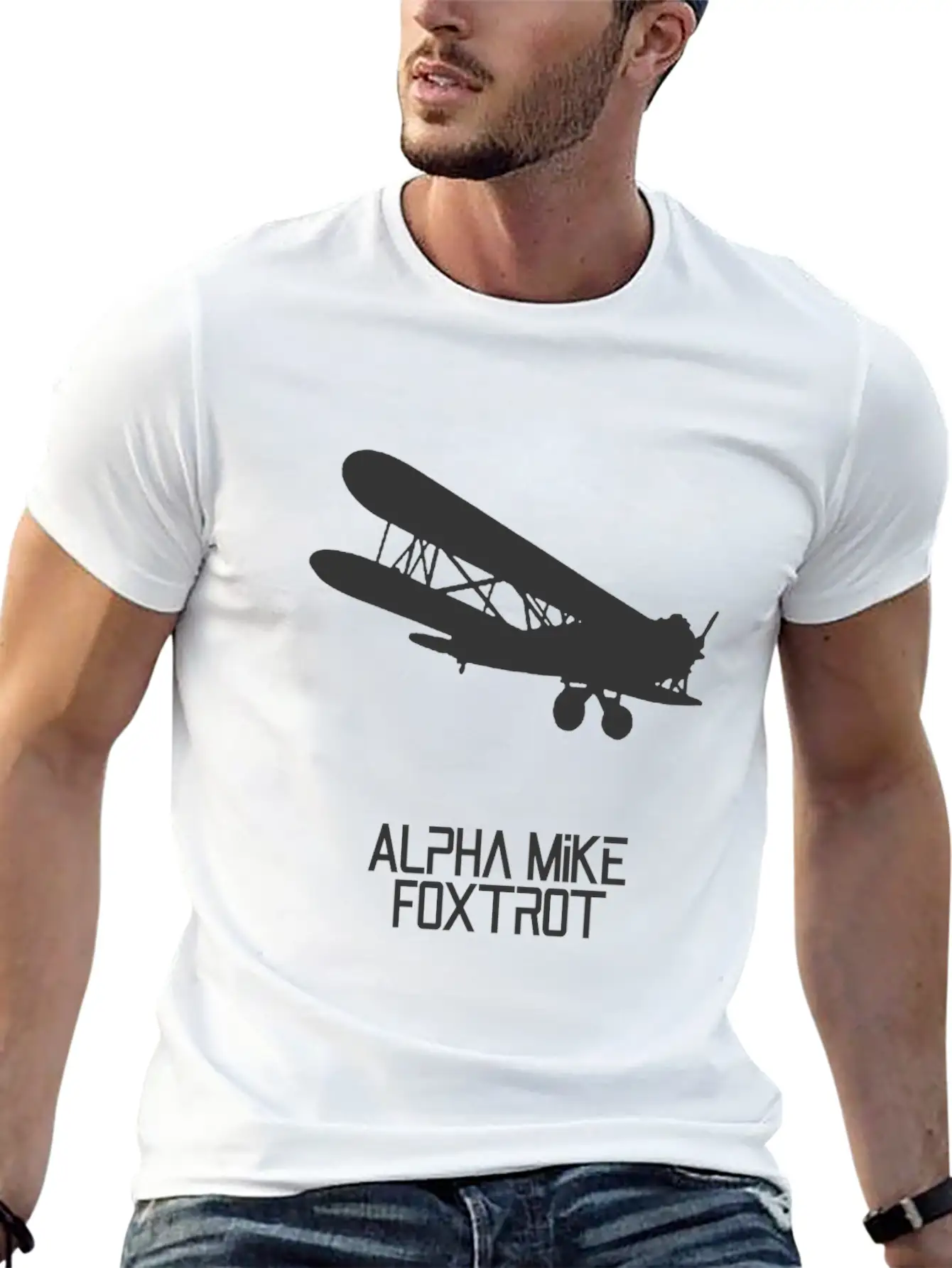 Alpha Mike Foxtrot Pilot· Adios Motherf****r Basic Graphic T-Shirt – Daily Comfort In Soft Cotton