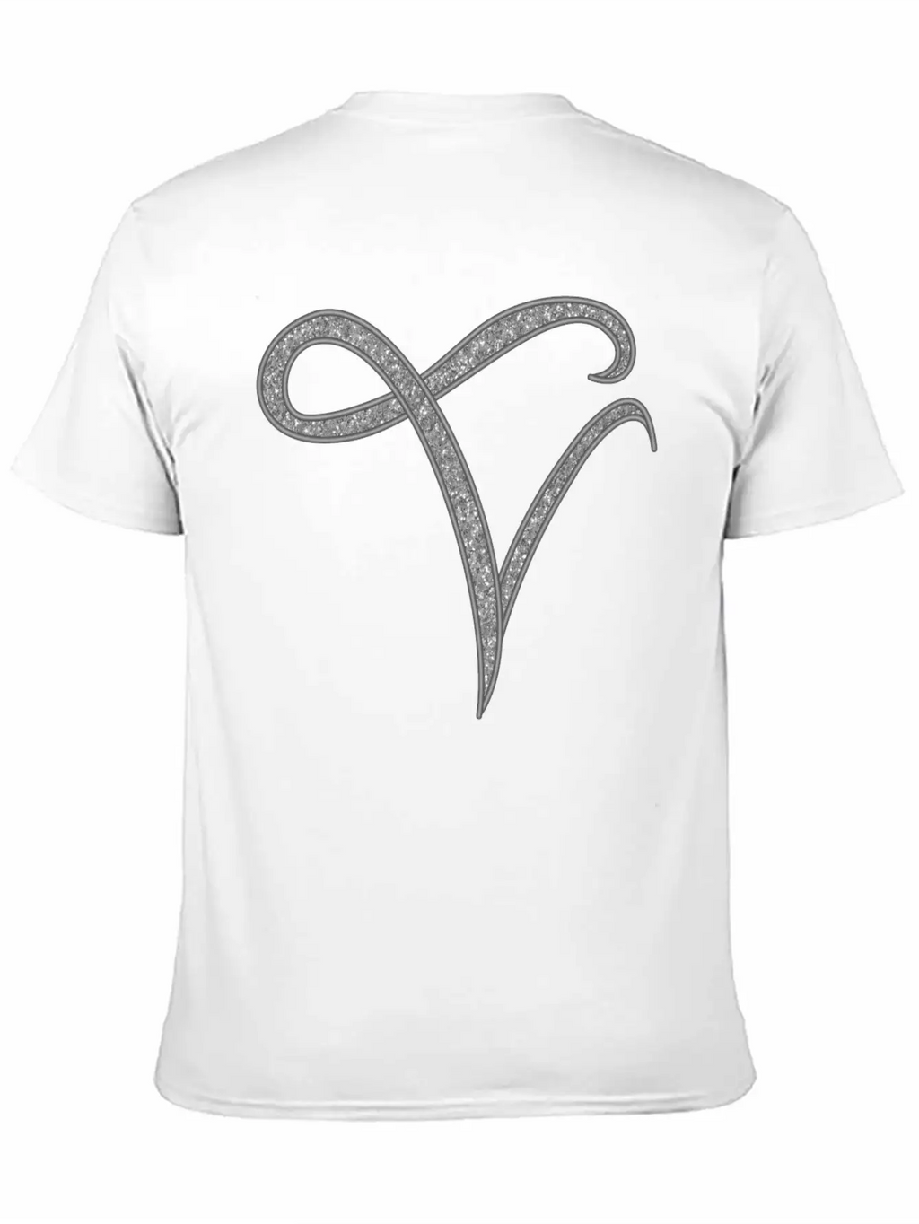 Alphabet V - Silver, Letter, Alphabet, Monogram Essential Cotton Tee For Daily Outfits – Unisex Style