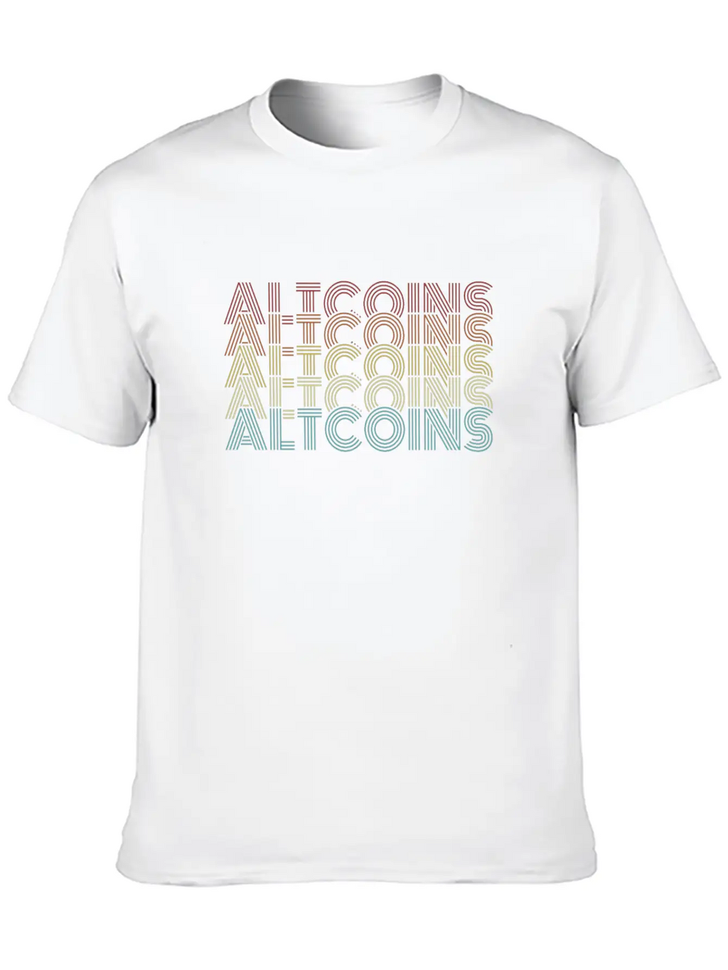 Altcoins Retro Text Blockchains Wallet Crypto Basic Graphic T-Shirt – Daily Comfort In Soft Cotton