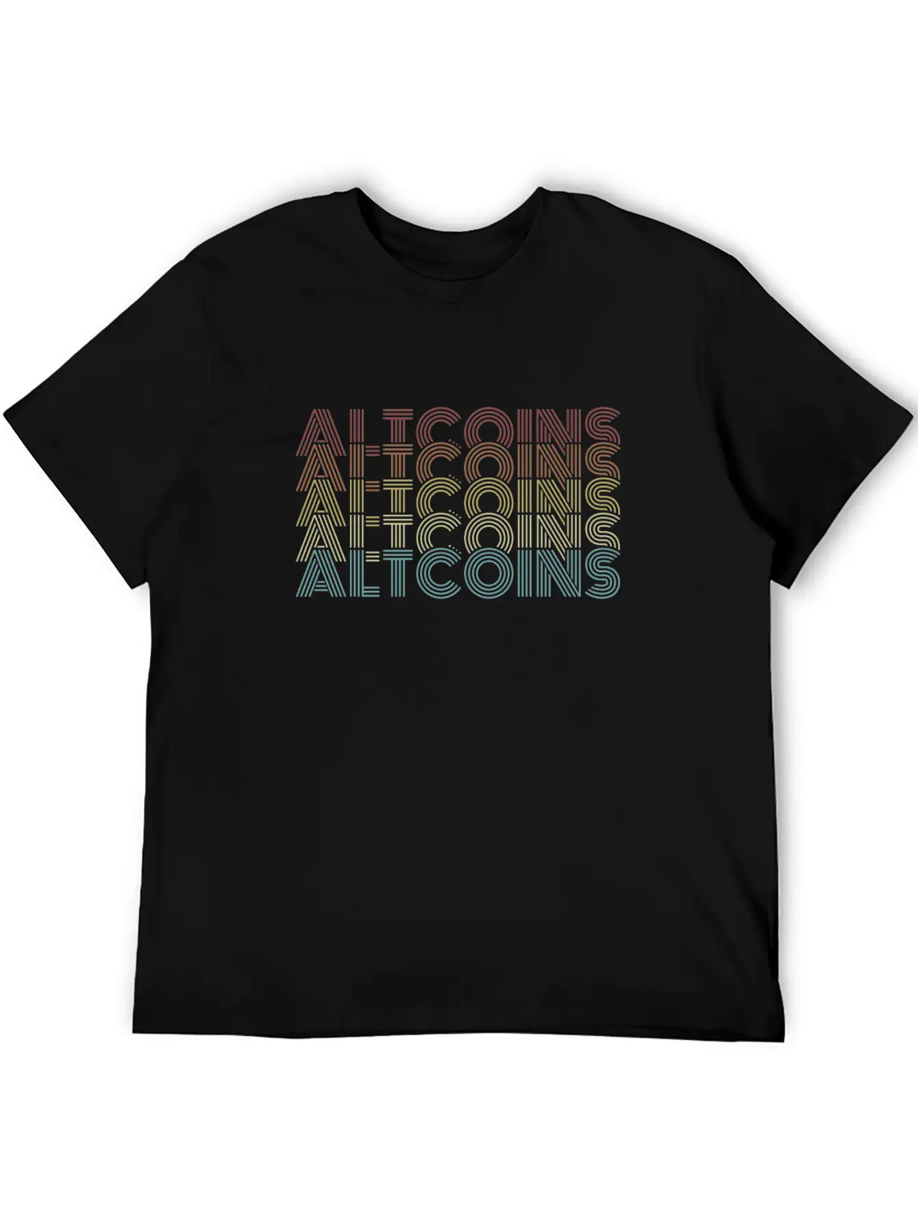 Altcoins Retro Text Blockchains Wallet Crypto Basic Graphic T-Shirt – Daily Comfort In Soft Cotton