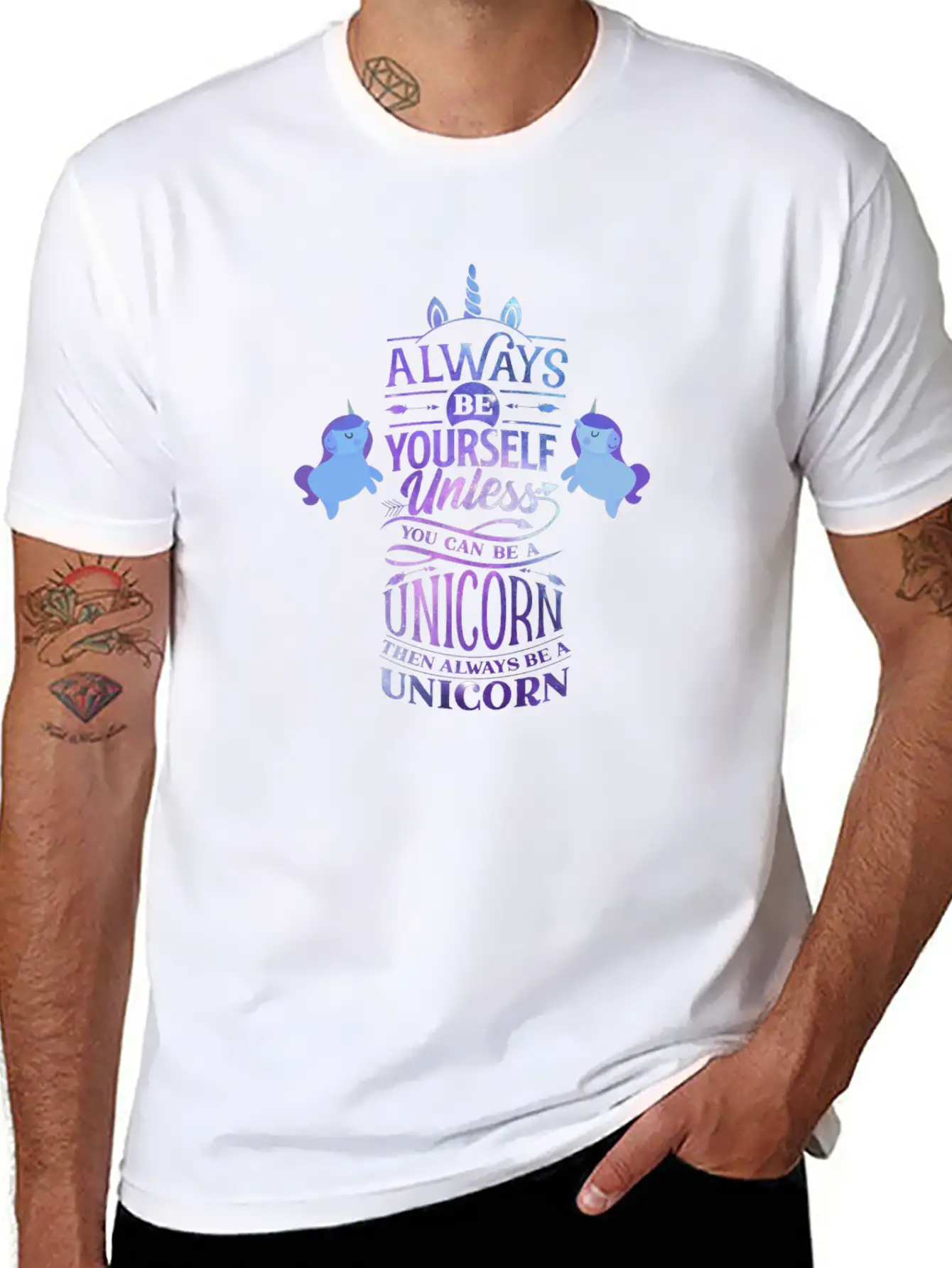 Always Be A Unicorn Classic Cotton Tee – Unisex Comfort For Any Season