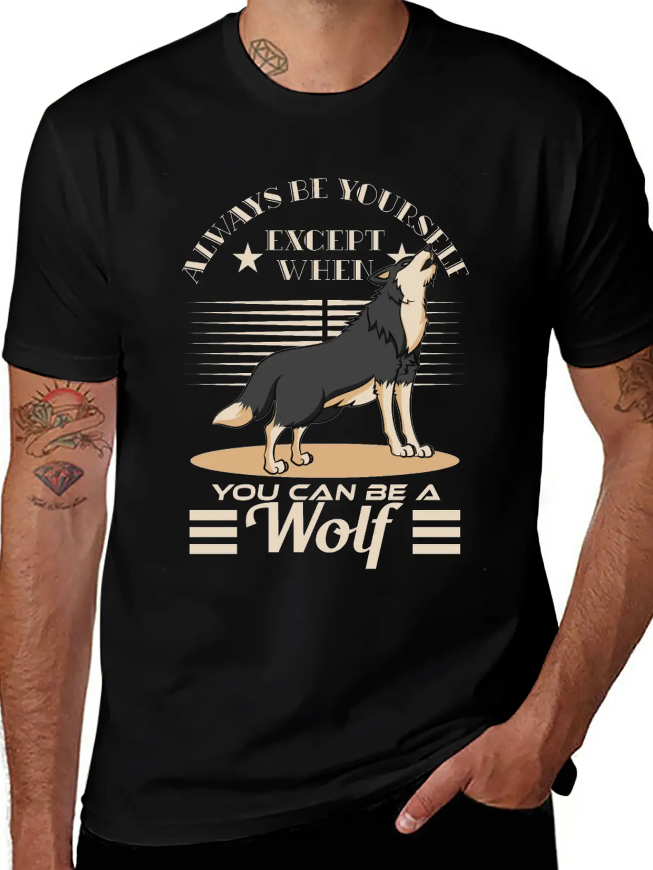 Always Be Yourself Except When You Can Be A Wolf Essential Cotton Tee For Daily Outfits – Unisex Style