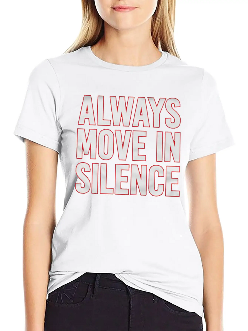 Always Move In Silence Timeless Short Sleeve Tee – Comfy And Minimalist Design