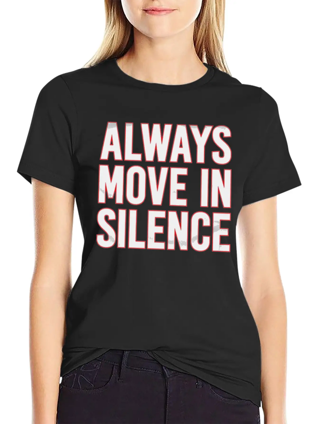 Always Move In Silence Timeless Short Sleeve Tee – Comfy And Minimalist Design