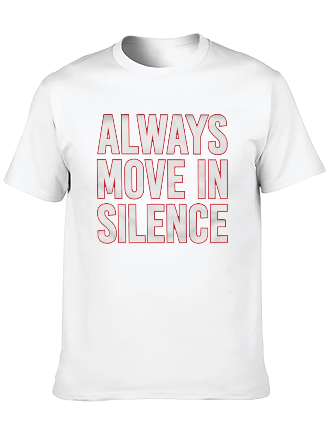 Always Move In Silence Timeless Short Sleeve Tee – Comfy And Minimalist Design