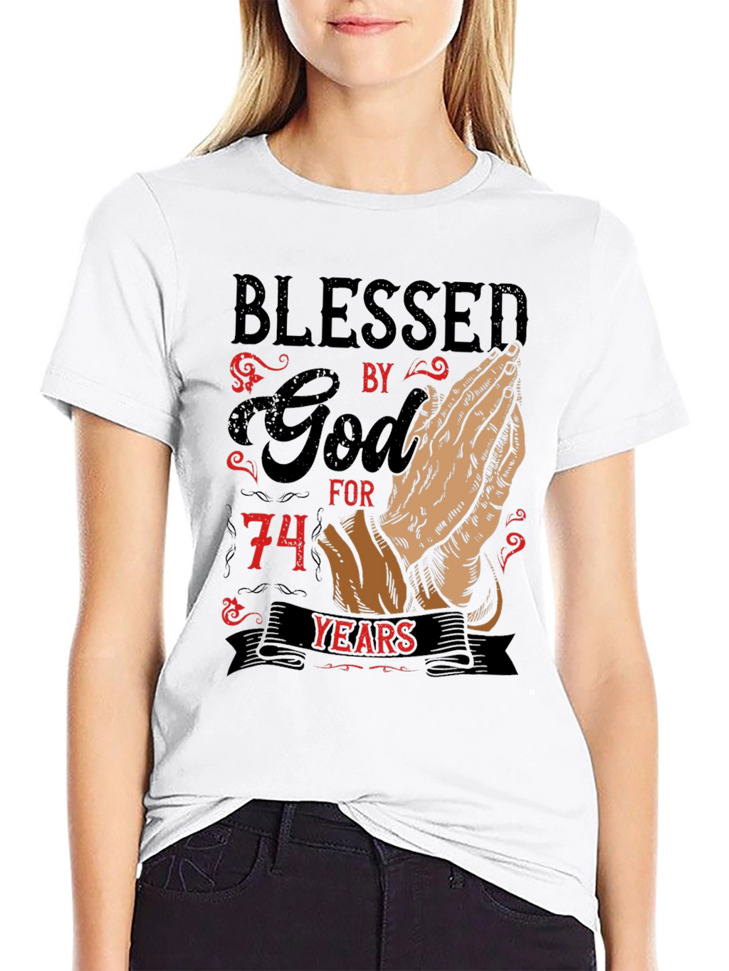 Blessed by God 74 Years T-Shirt