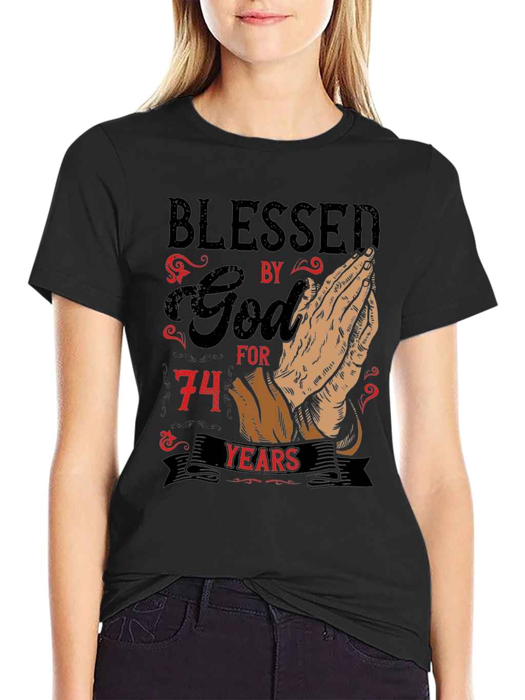 Blessed by God 74 Years T-Shirt