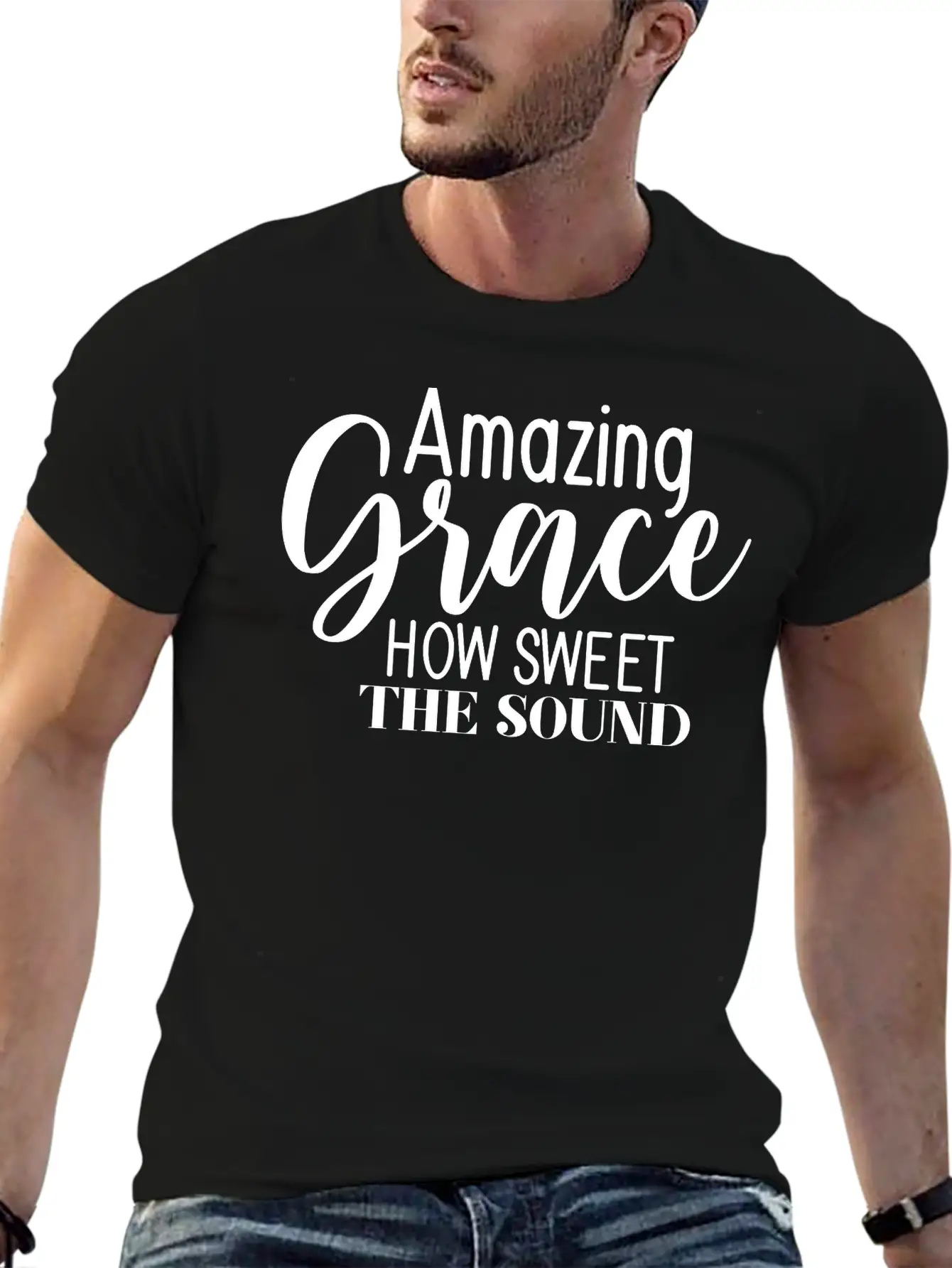 Amazing Grace How Sweet The Sound Breathable Graphic T-Shirt – Perfect For Casual Days