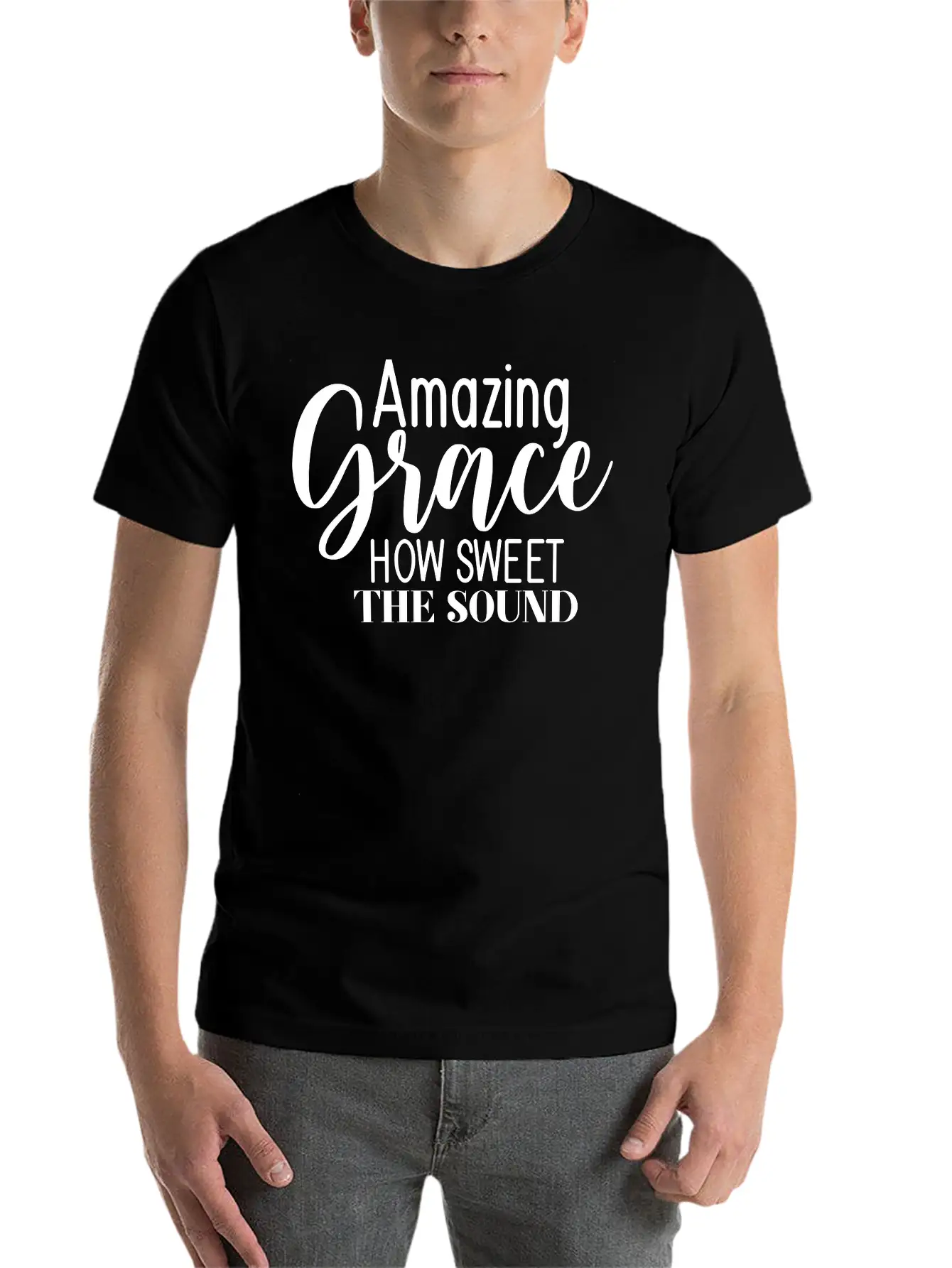 Amazing Grace How Sweet The Sound Breathable Graphic T-Shirt – Perfect For Casual Days