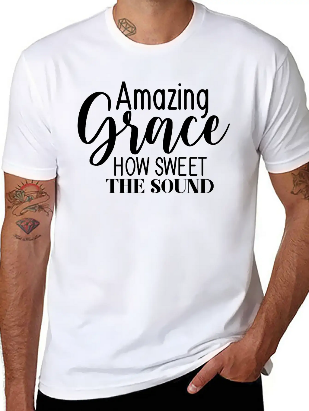 Amazing Grace How Sweet The Sound Breathable Graphic T-Shirt – Perfect For Casual Days