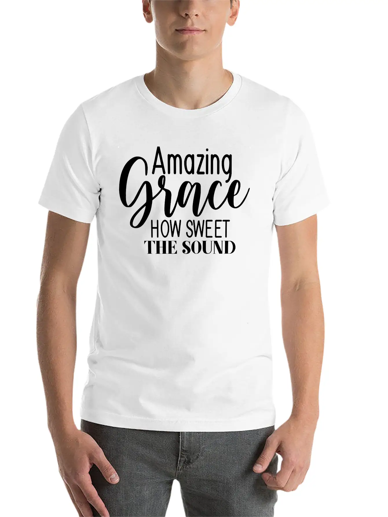 Amazing Grace How Sweet The Sound Breathable Graphic T-Shirt – Perfect For Casual Days