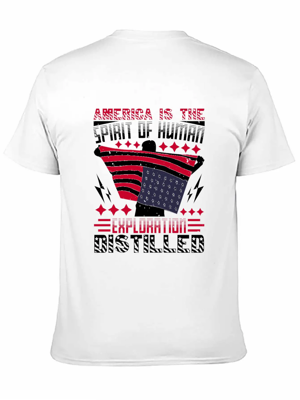 America Is The Spirit Of Human Exploration Breathable Soft Cotton T-Shirt – Timeless Casual Look