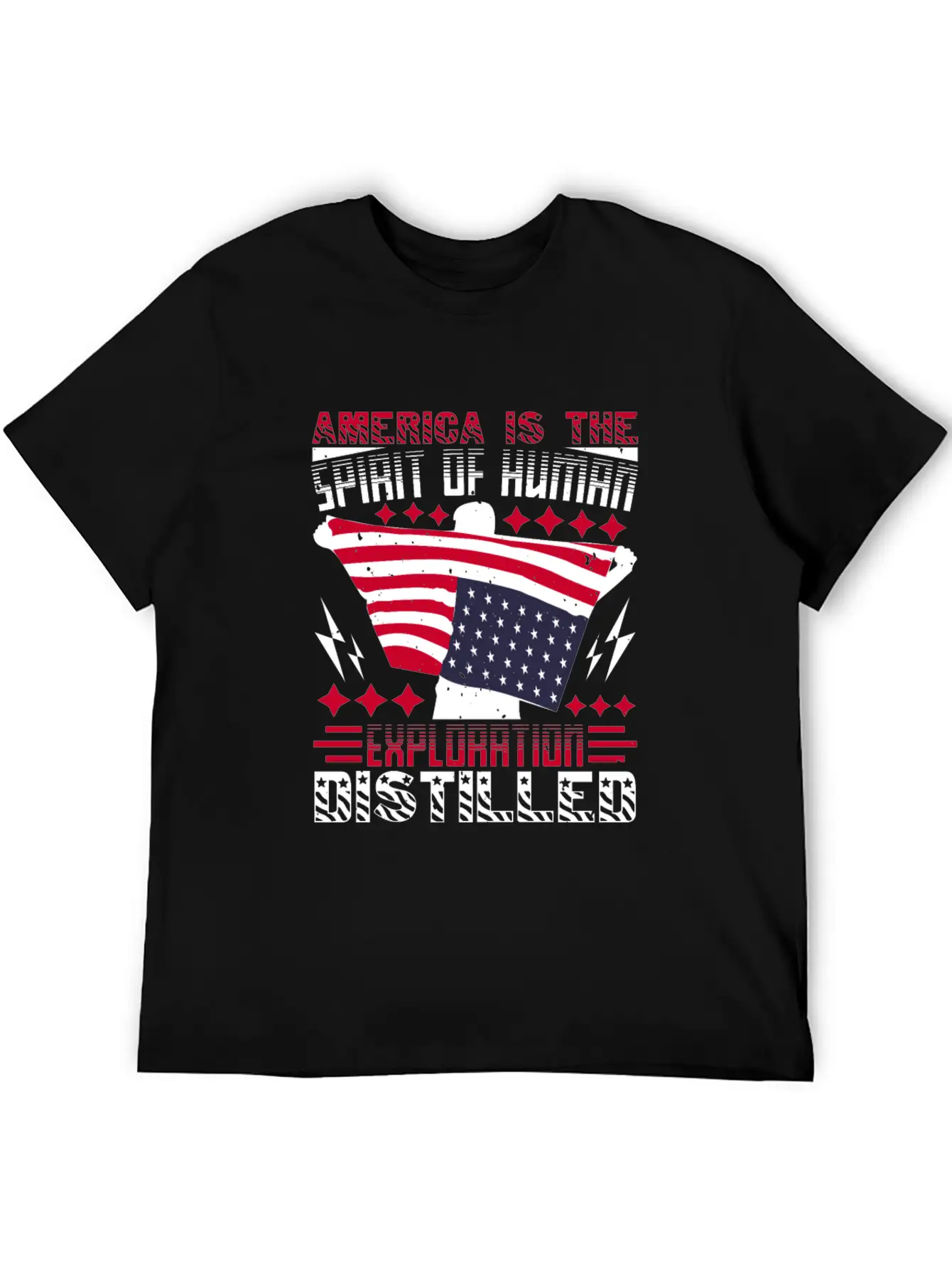 America Is The Spirit Of Human Exploration Breathable Soft Cotton T-Shirt – Timeless Casual Look