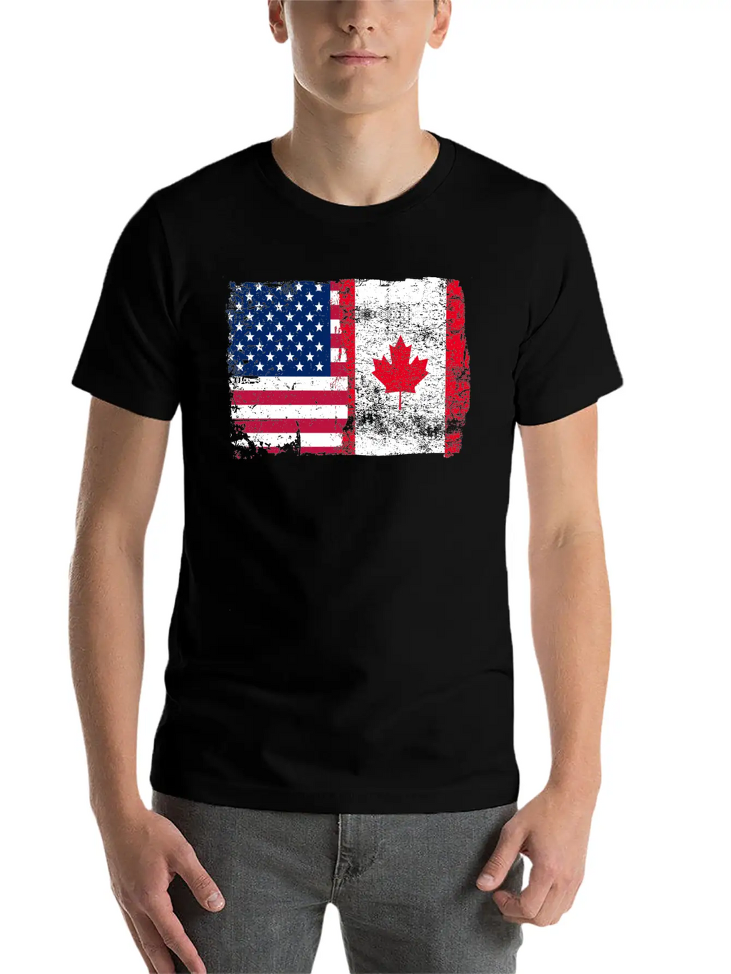 American Canada Flag Classic Cotton Tee – Unisex Comfort For Any Season