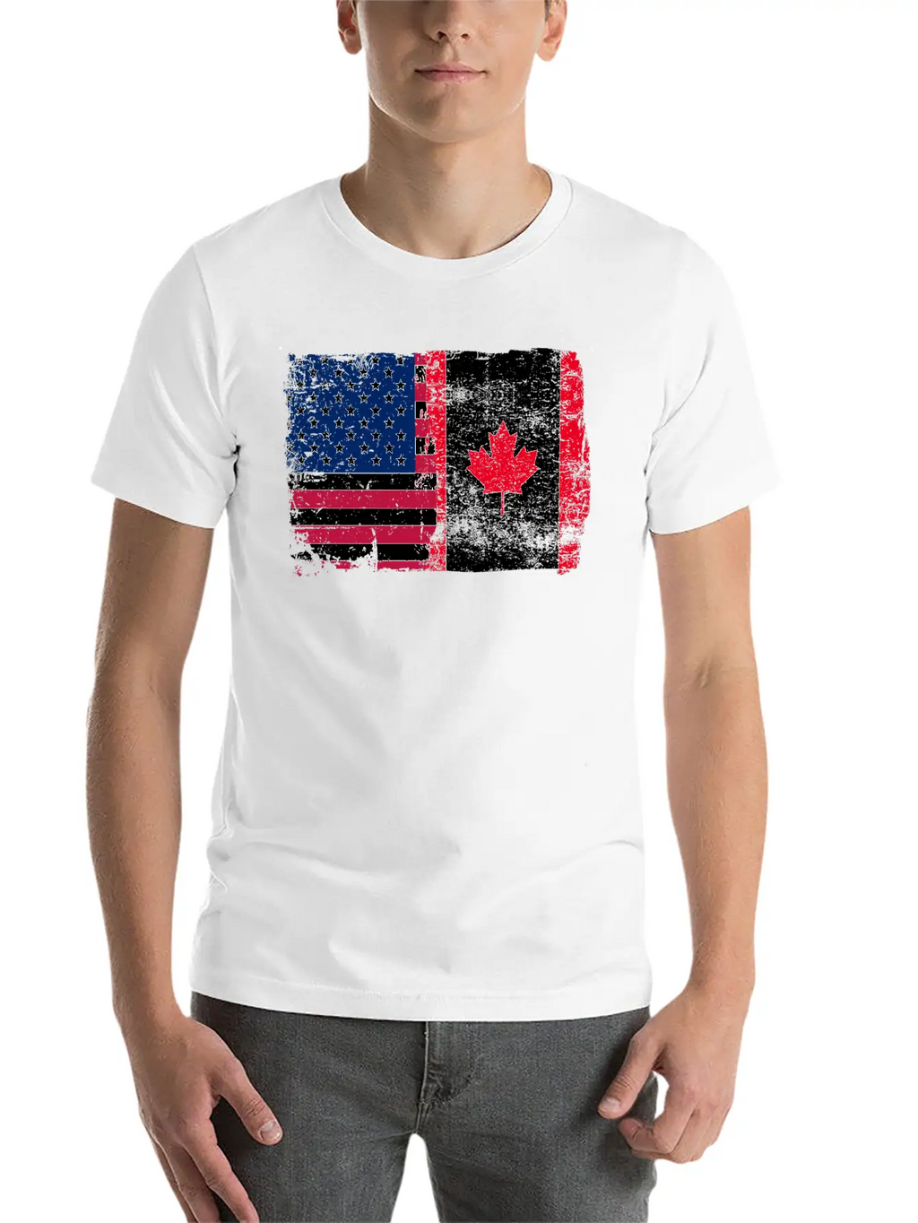 American Canada Flag Classic Cotton Tee – Unisex Comfort For Any Season