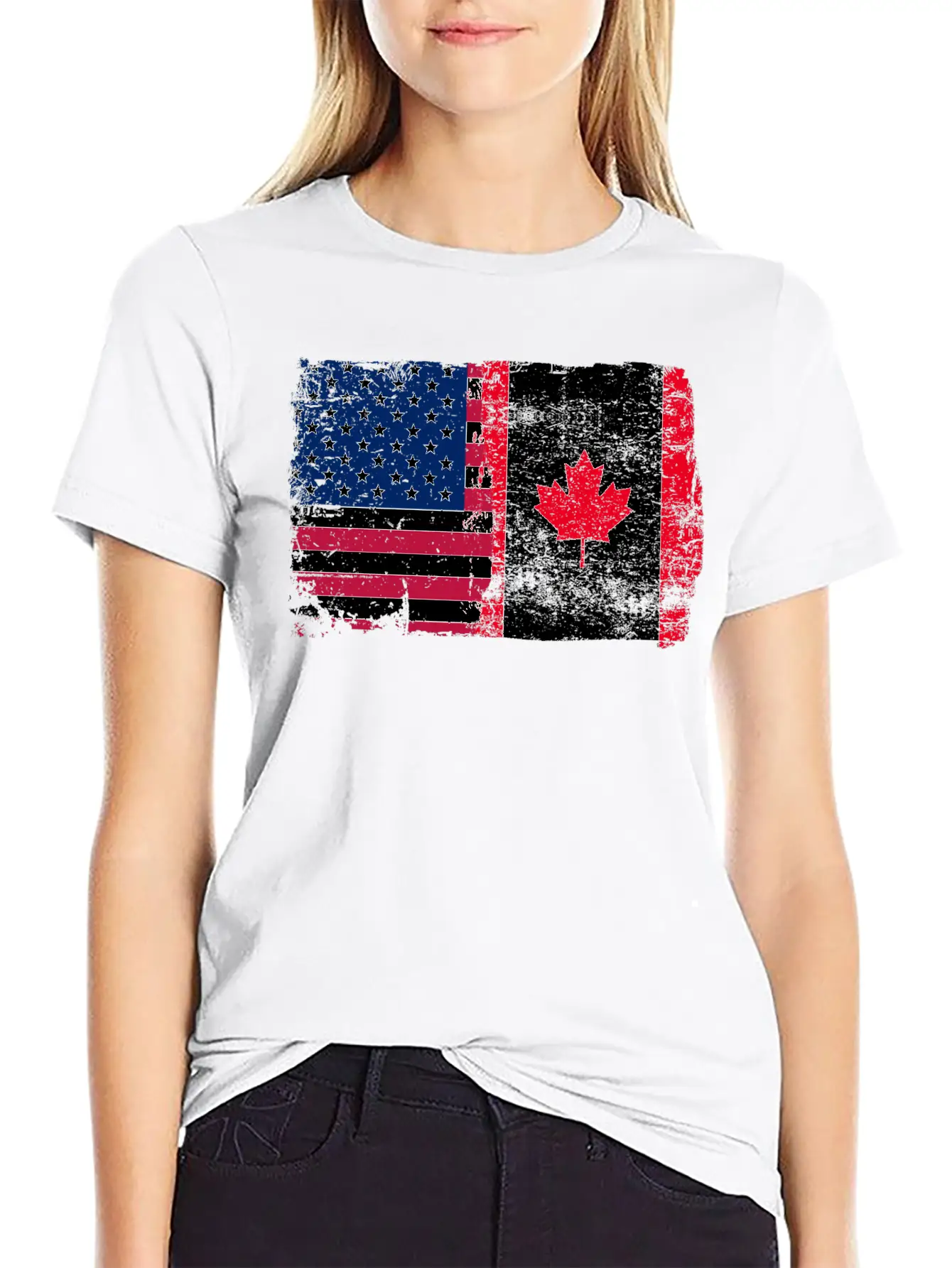 American Canada Flag Classic Cotton Tee – Unisex Comfort For Any Season