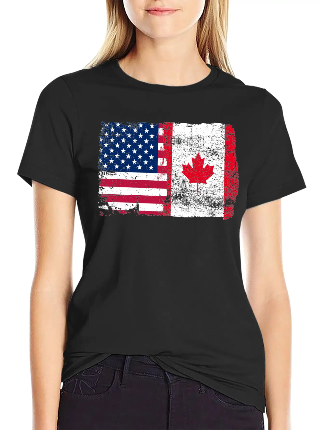 American Canada Flag Classic Cotton Tee – Unisex Comfort For Any Season