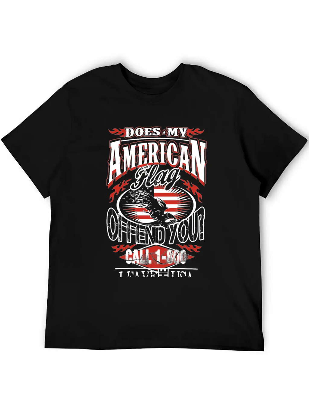 American-Does My American Flag Offend You? Breathable Soft Cotton T-Shirt – Timeless Casual Look