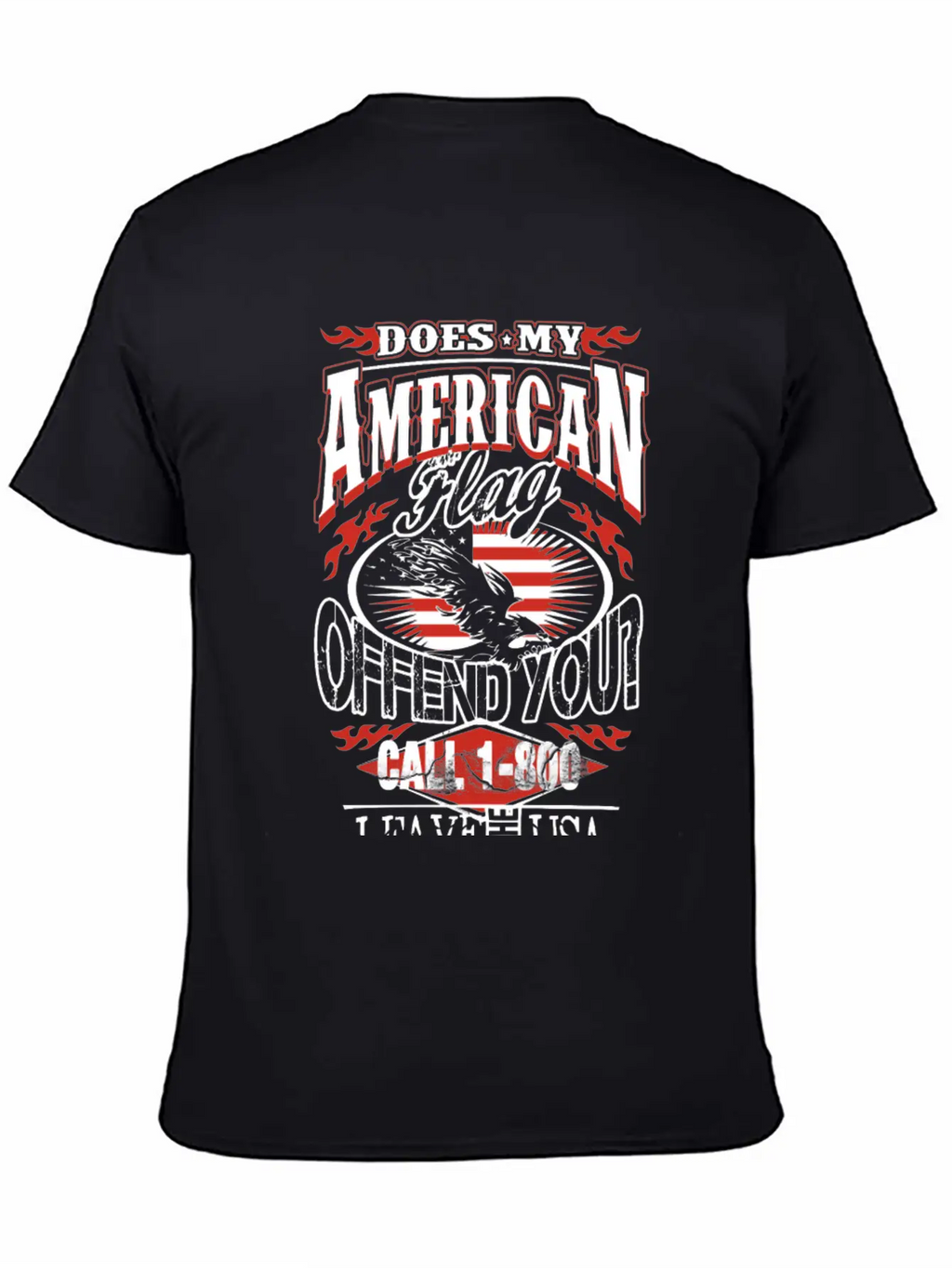 American-Does My American Flag Offend You? Breathable Soft Cotton T-Shirt – Timeless Casual Look