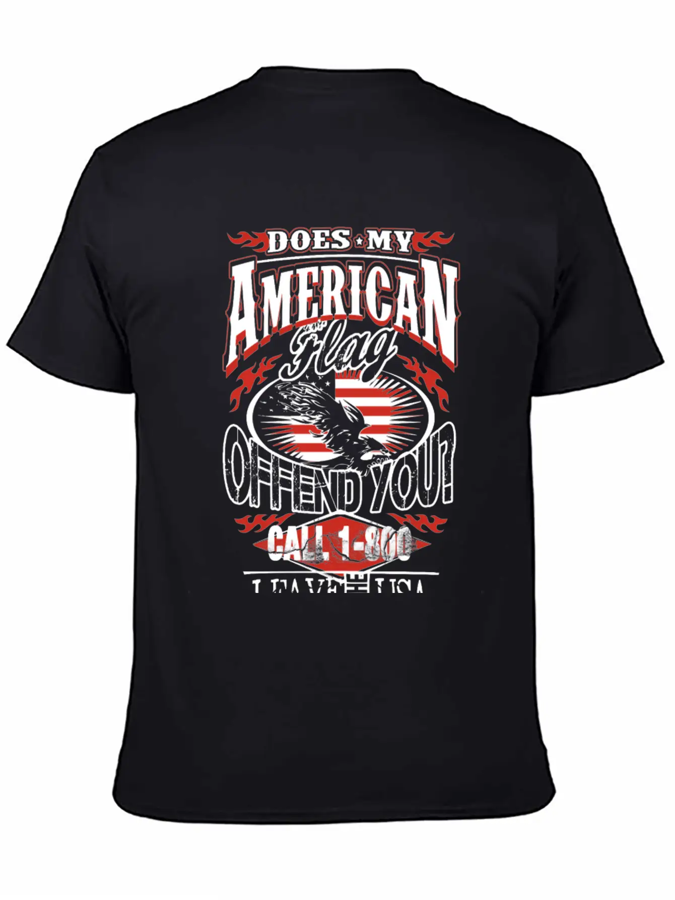 American-Does My American Flag Offend You? Breathable Soft Cotton T-Shirt – Timeless Casual Look