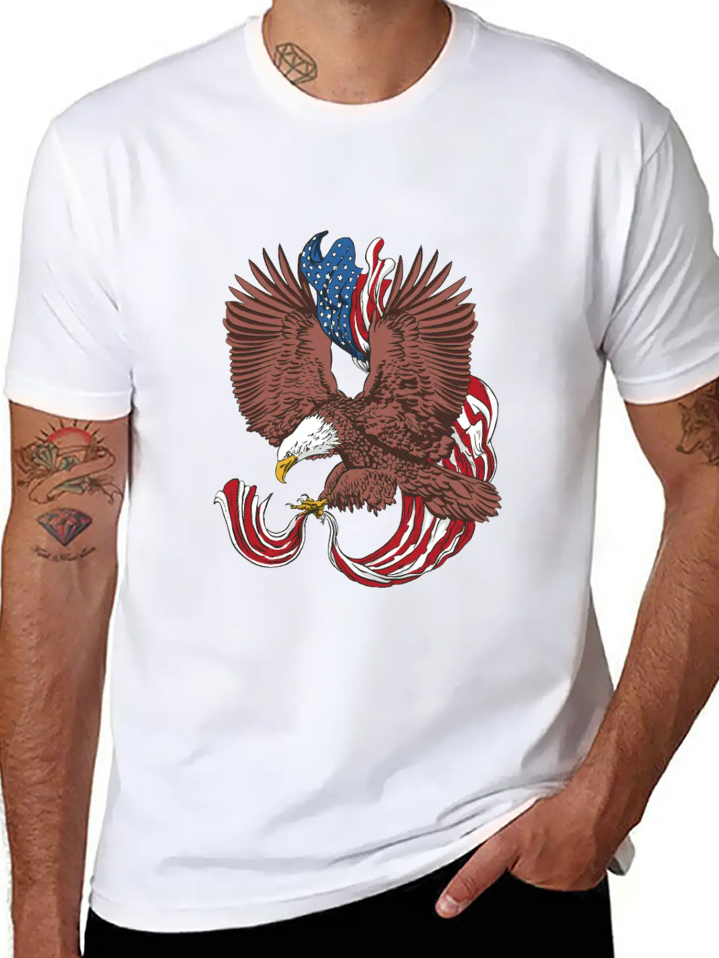 American Eagle Flag - United States Of America USA Classic Cotton Tee – Unisex Comfort For Any Season