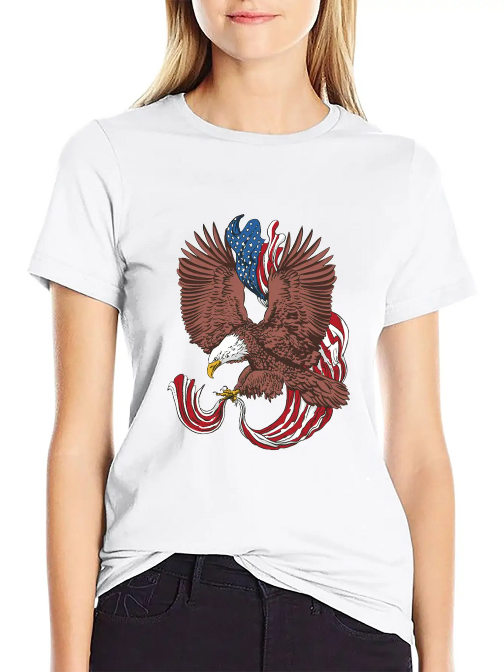 American Eagle Flag - United States Of America USA Classic Cotton Tee – Unisex Comfort For Any Season