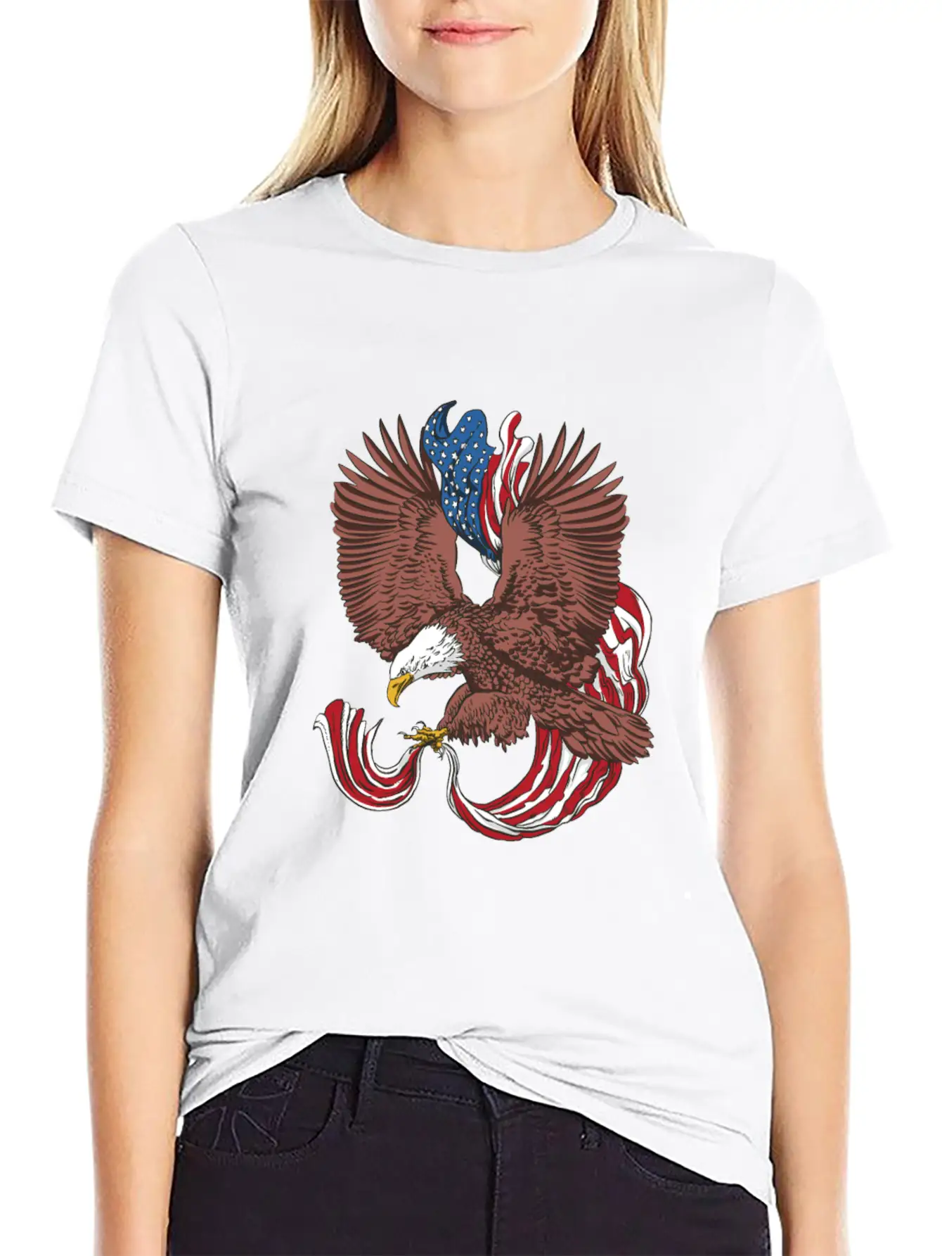 American Eagle Flag - United States Of America USA Classic Cotton Tee – Unisex Comfort For Any Season